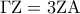 \displaystyle{\Gamma {\rm Z} = 3{\rm Z}{\rm A}}