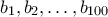 b_1,b_2,\ldots ,b_{100}