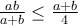 \frac{ab}{a+b} \le \frac{a+b}{4}