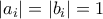 |a_i|=|b_i|=1