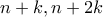 n+k,n+2k