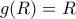 g(R)=R