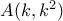 A(k,k^2)