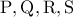 \rm P,Q,R,S