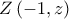 Z\left( { - 1,z} \right)