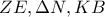 ZE , \Delta N , KB