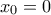 {{x}_{0}}=0