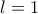 l=1