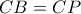 CB = CP