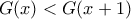 G(x)<G(x+1)