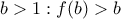 b>1: f(b)>b b>1: f(b)>b