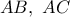 AB,\ AC