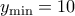 {y_{\min }} = 10