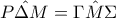 \displaystyle{\hat{P\Delta M}=\hat{\Gamma M \Sigma}}