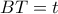 BT=t