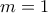 \displaystyle{m=1}