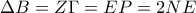 \Delta B=Z\Gamma =EP=2NE