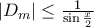 |D_{m}|\leq \frac{1}{\sin \frac{x}{2}}