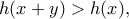 h(x+y)>h(x),