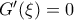 G'(\xi)=0