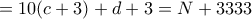 =10(c+3)+d+3=N+3333