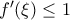 {f}'(\xi )\leq 1