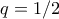 q=1/2