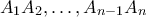 A_1A_2,\ldots,A_{n-1}A_n