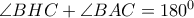 \angle BHC+\angle BAC={{180}^{0}}