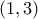 (1,3)