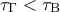 \displaystyle {\tau _\Gamma } < {\tau _{\rm B}}
