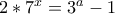 2*7^{x}=3^{a}-1