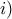\displaystyle{i)}