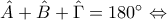 \hat{A}+\hat{B}+\hat{\Gamma }=180^{\circ}\Leftrightarrow