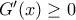G'(x)\geq 0