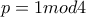 p=1mod4