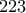 \displaystyle{223}
