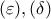 \displaystyle{(\varepsilon), (\delta)}