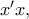 x'x,