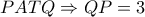 PATQ\Rightarrow QP=3