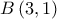 B\left( 3,1 \right)