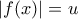 |f(x)|=u
