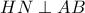 HN \perp AB