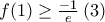 f(1)\ge {{\frac{-1}{e}}^{{}}}\left( 3 \right)