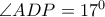 \angle ADP=17^{0}