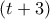 (t+3)