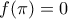 f(\pi )=0