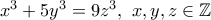x^3+5y^3=9z^3, \ x,y,z \in \Bbb{Z}