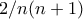 2/n(n+1)