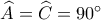 \widehat A=\widehat C=90^\circ